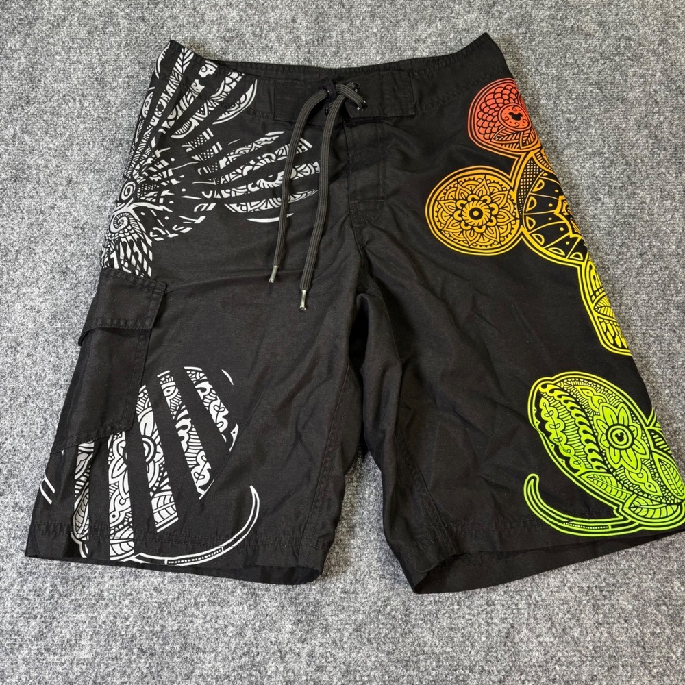 Disney Disneyland Walt‎ Disney World Mickey Mouse Black Board Shorts Men Size 28